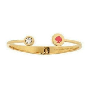 Kate Spade spot the spade open hinged cuff red